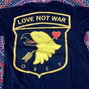 Obey Army Shirt and 5 Panel hat. Size M/OS